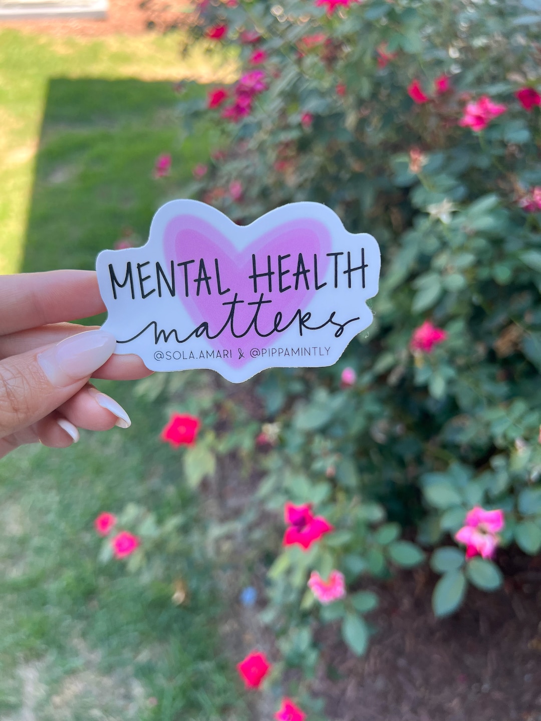 Mental Health Matters Heart Vinyl Sticker: Self Love - Etsy