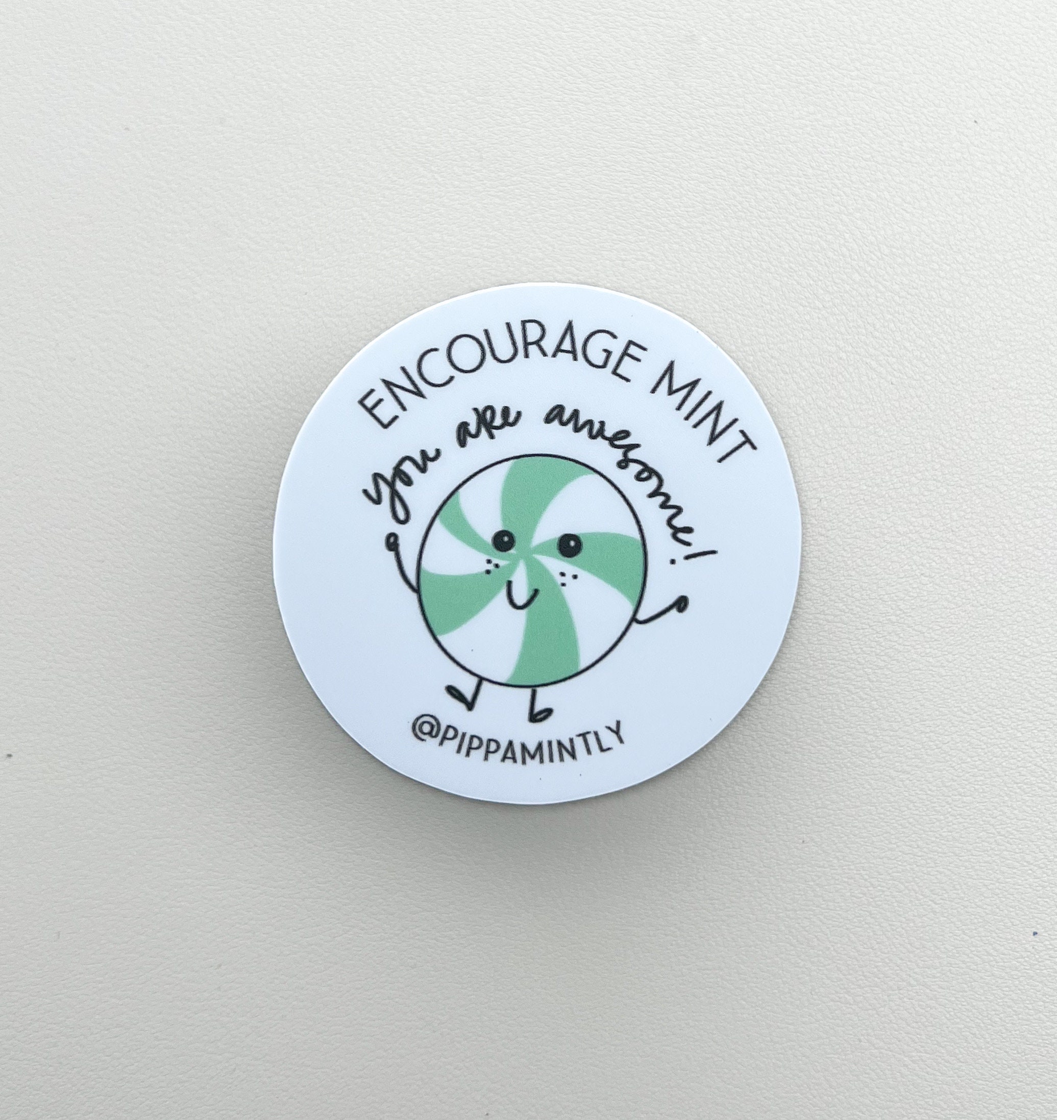 Label Encourage Encourage Mint Vinyl Sticker, Positive Mental Health Decal - Etsy