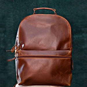 Handmade Leather Bag – Genuine Leather Backpack Women & Men, Leather Shoulder Bag, School Backpack, Best Gift for Her