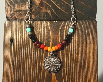 Western Flower Necklace - Etsy