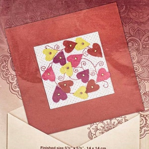 DIY set Valentijnsdag wenskaart, Liefde DIY ansichtkaart Borduurpakket voor beginners Geteld Mini Borduurborduurpakket voor beginners