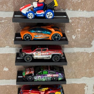 Die-cast Car 1/64 Scale Display Shelf - Wall Mount or Freestanding Diecast Storage Shelf - 1/64 and Mini Car 3d printed Floating Display