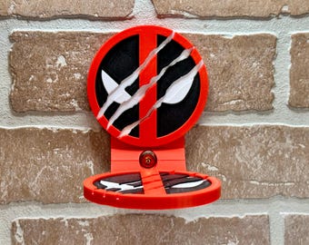 Deadpool Wolverine Shelf: 3D Printed Action Figure Display
