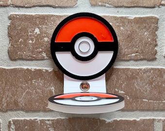 Poke Ball Shelf: 3D Printed Floating Display for Action Figures