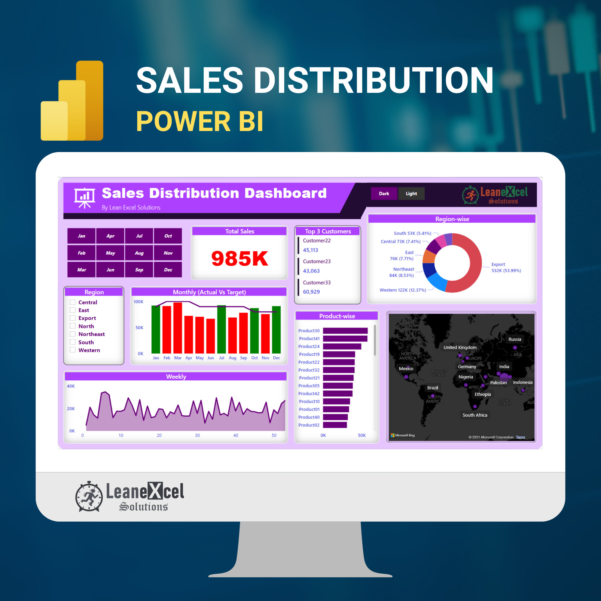 Visualize Sales Distribution: Interactive Dashboard With Theme ...