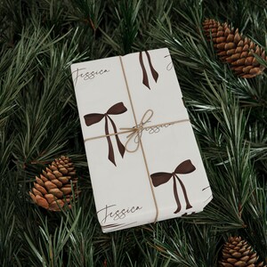 Christmas Wrapping Papers, Xmas Gifting, Personalized Gift Wrap, Holiday Ribbon, Custom Presents Bild 3