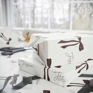 Christmas Wrapping Papers, Xmas Gifting, Personalized Gift Wrap, Holiday Ribbon, Custom Presents Bild 4
