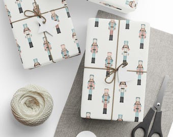 Küstennussknacker Weihnachtsgeschenkpapier: Pink & Blau am Strand Urlaub