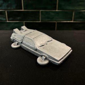 Concrete Cement Truck Sculpture – Brutalist Miniature Desk Art | FINETONE | NOCT Industrial Aesthetic Object l DeLorean DMC-12