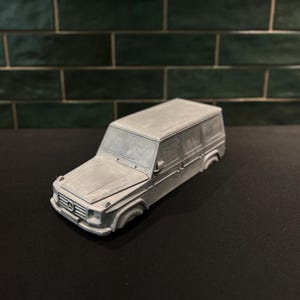 Concrete Cement Truck Sculpture – Brutalist Miniature Desk Art | FINETONE | NOCT Industrial Aesthetic Object l Benz G-Class