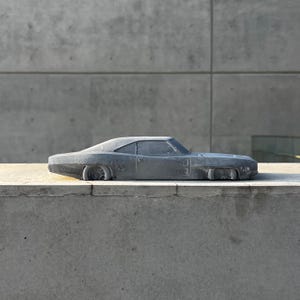 Concrete 1968 Mid-Engine Hellacious Muscle Sculpture: Brutalist Desk Art - FINETONE NOCT