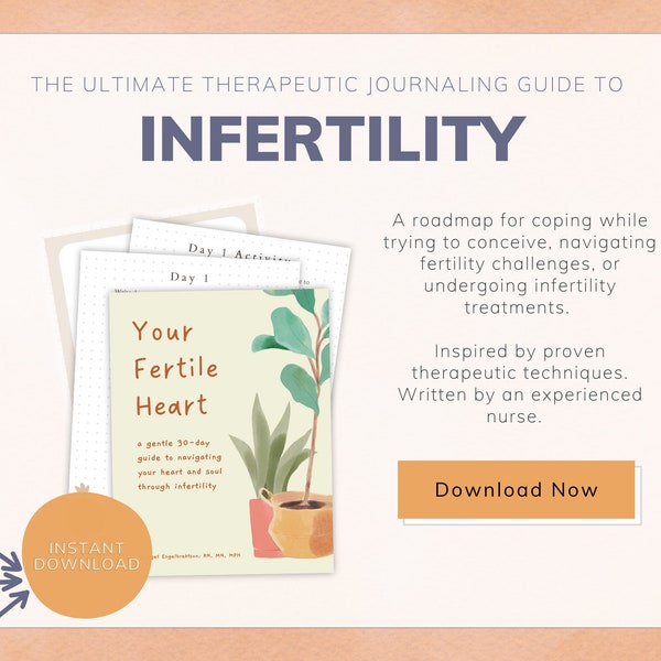 Printable Fertility Therapeutic Journal, Trying To Conceive, IVF Support, Conception, Infertility PDF