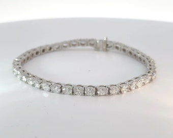 14k White Gold Diamond Tennis Bracelet