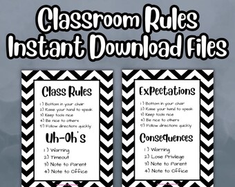 Classroom Expectations and Consequences for Elementary School Students Learning Social Skills like Respect, Responsibility, and Routines