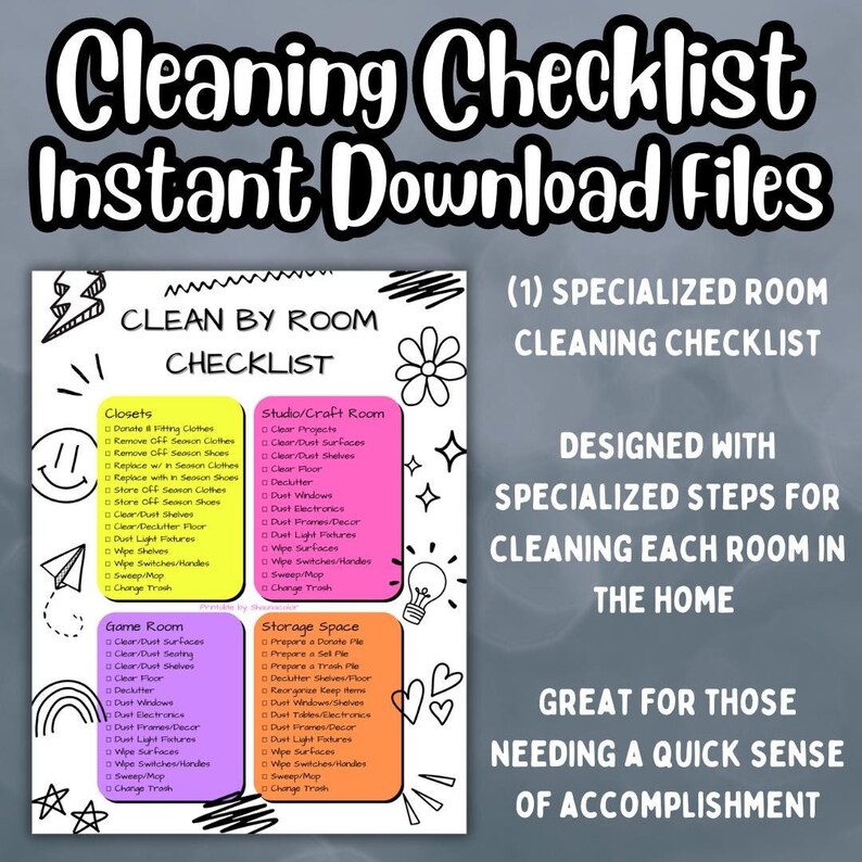 Cleaning Routine Checklist for Max Efficiency, Room by Room ...