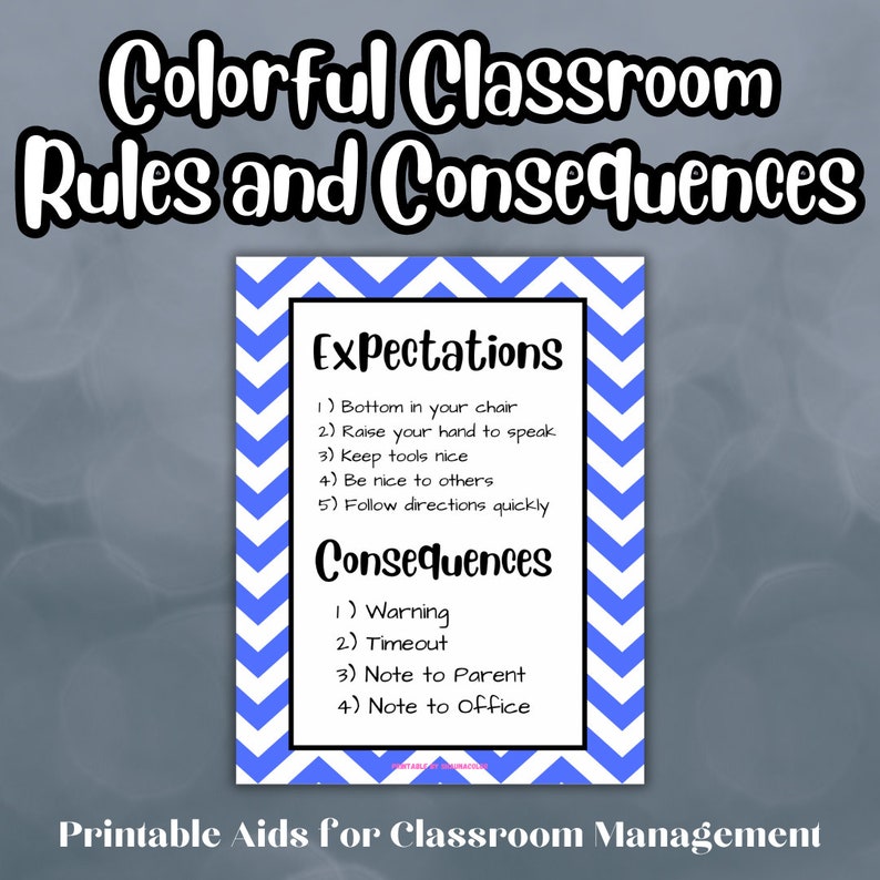 Class Rules and Consequences Bundle, Classroom Expectations Poster Pack