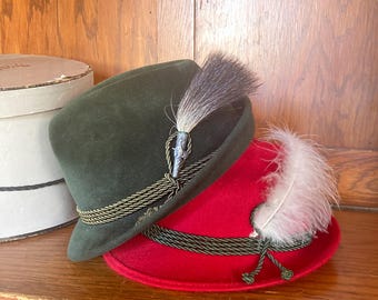 Conte of Florence Vintage Women\'s Olive 100% Wool Fedora Hat Made In Italy Conte of Florence | Accessories | Conte Of Florence Vintage  main image 4