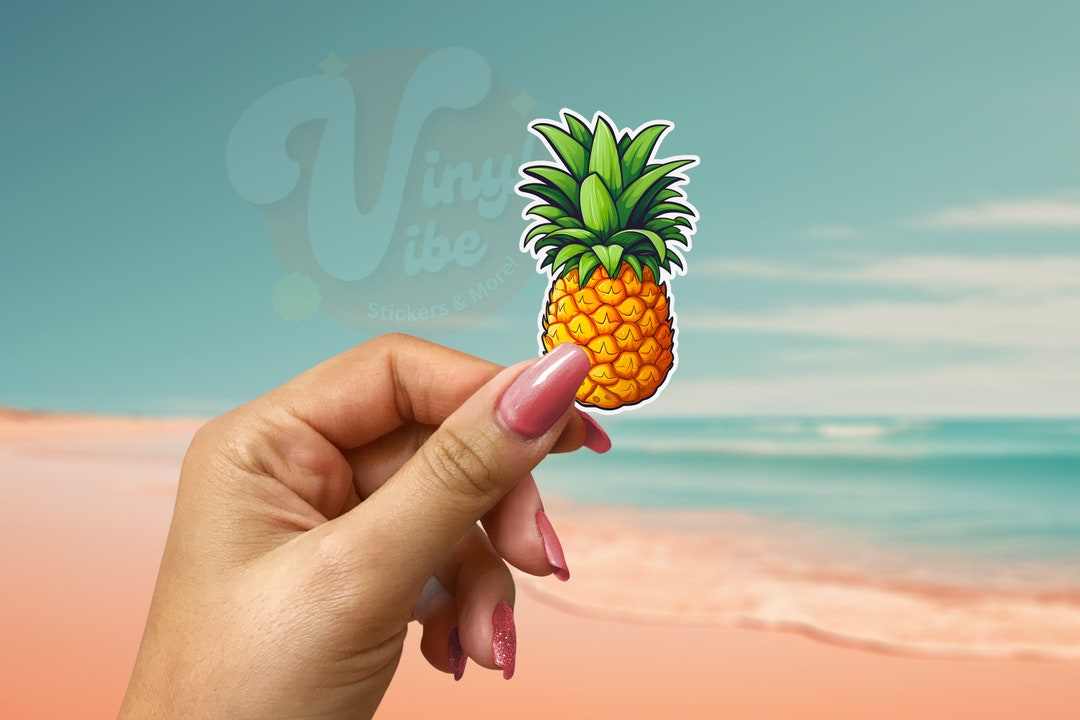 Pinappe Sticker Pineapple Vinyl Sticker - Etsy