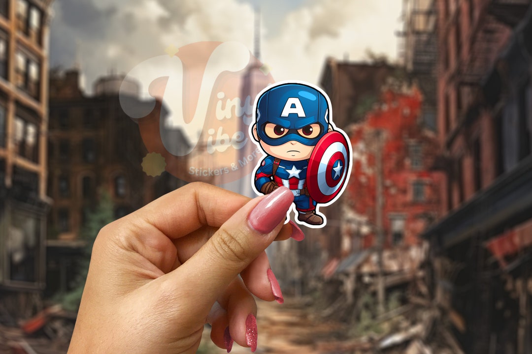 Captain America Vinyl Sticker Etsy