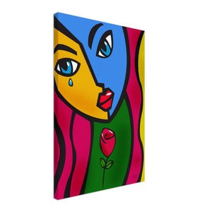 Sad Girl Abstract Canvas Print - Emotional Art for Home Decor - Stunning Portrait Wall Art