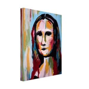 Abstract Painting on Canvas Mona Lisa Modern Art