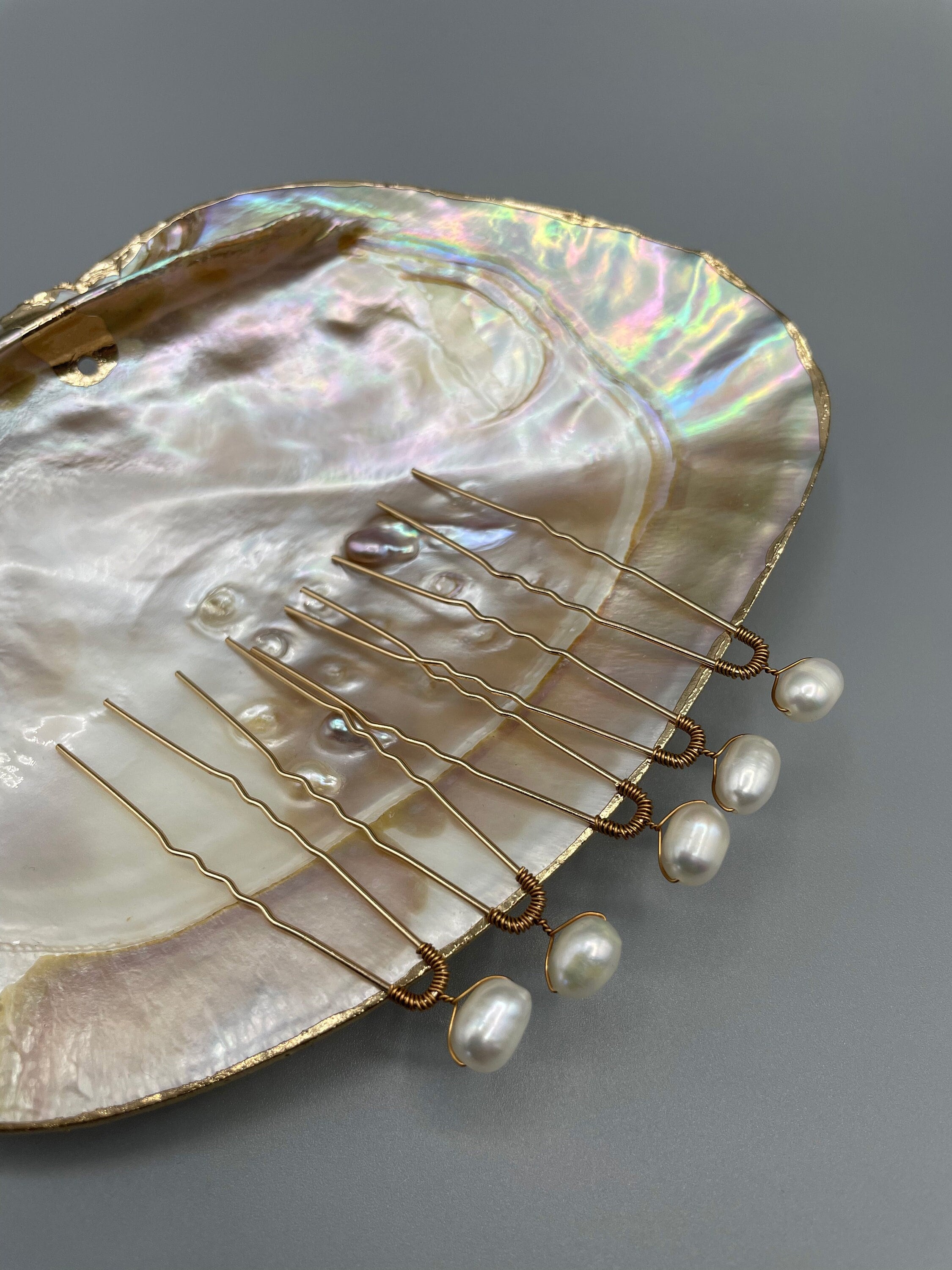 Vintage Natural Fresh Water Pearl Dangling Hair Pin Freshwater Pearl Hair Pins - Etsy main image 2