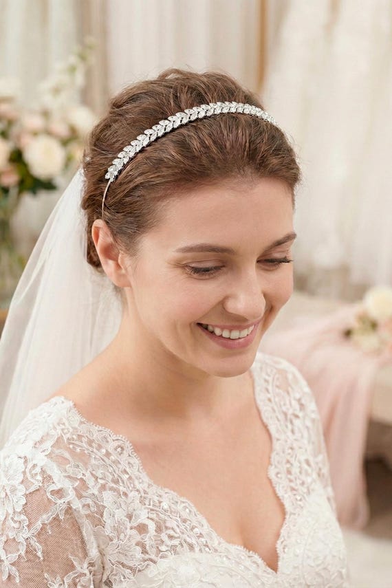 Silver Zircon Crystal Headband – Sparkling Bridal Tiara 