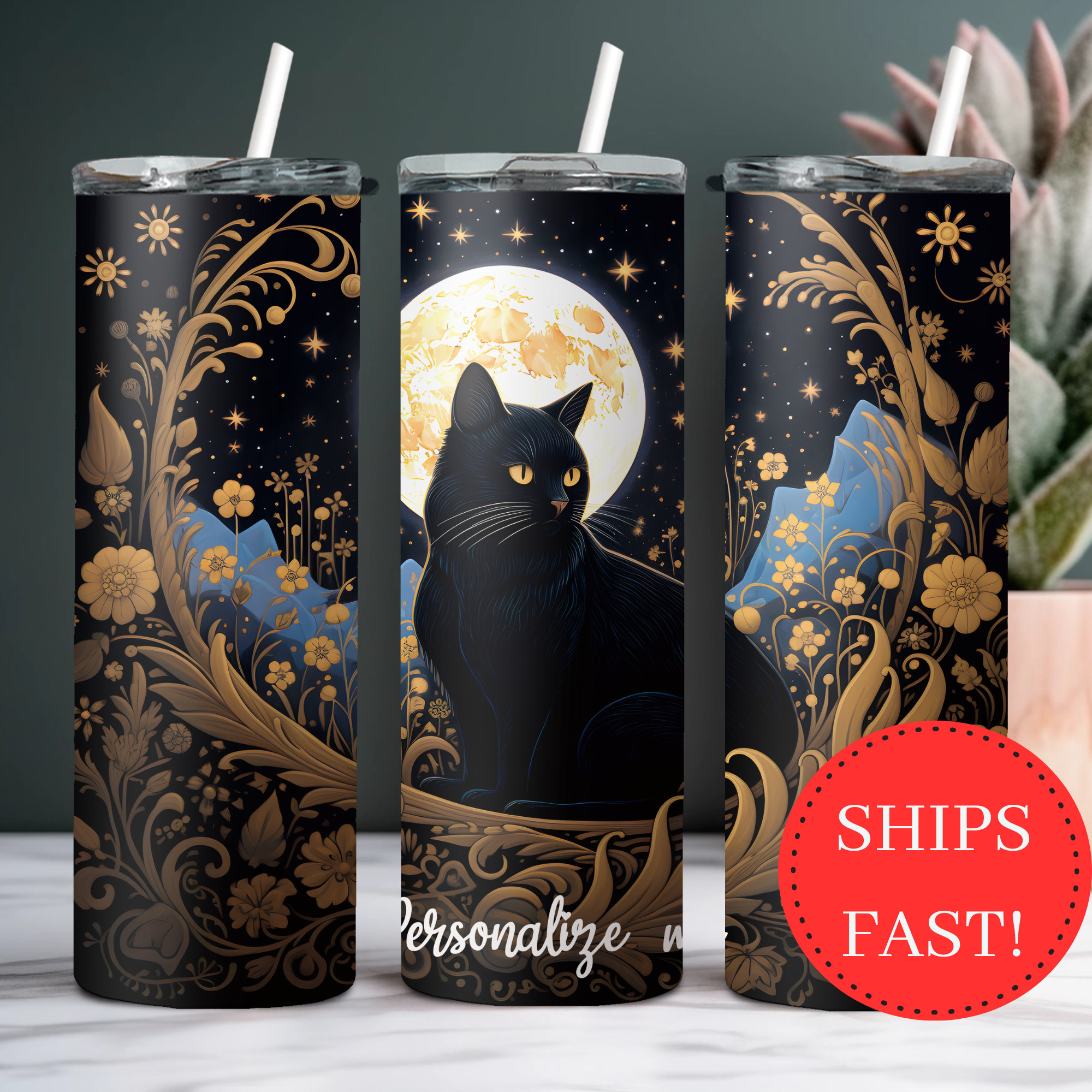 Black Cat Tumbler Black Cat Tumbler