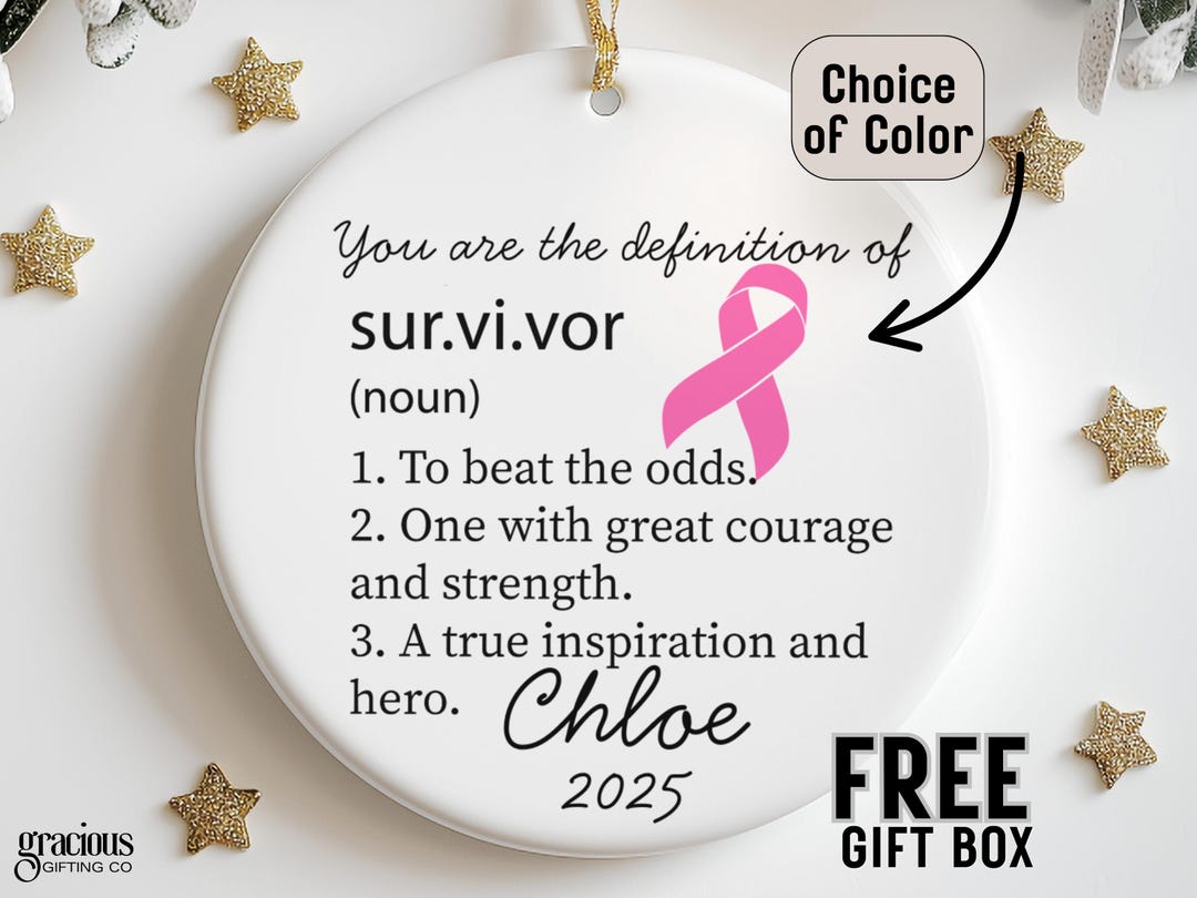 Personalized Cancer Ornament, Cancer Survivor Christmas Gift, Beat ...