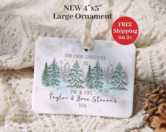 Our First Christmas As Mr and Mrs Ornament Personalized First Christmas Married Ornament Married Couple Christmas Ornament Marriage Gift