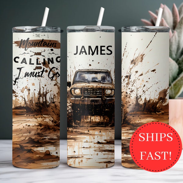 Personalized Off Road Tumbler For Men Gift For Dad, Custom Off Road To Go Cup, Insulated Off Road Cup, Jeep Lover Gift, Mudding Lover Gift