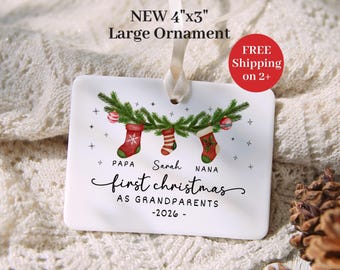 First Christmas As Grandparents Ornament Personalized New Grandparents Christmas Ornament First Grandchild Grandparent Keepsake Ornament