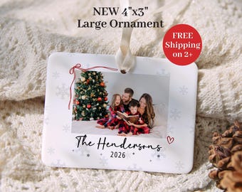 Any Photo Custom Christmas Ornament Personalized Family Picture Christmas Keepsake Large Photo Ornament Team Gift Sport Photo Gifts
