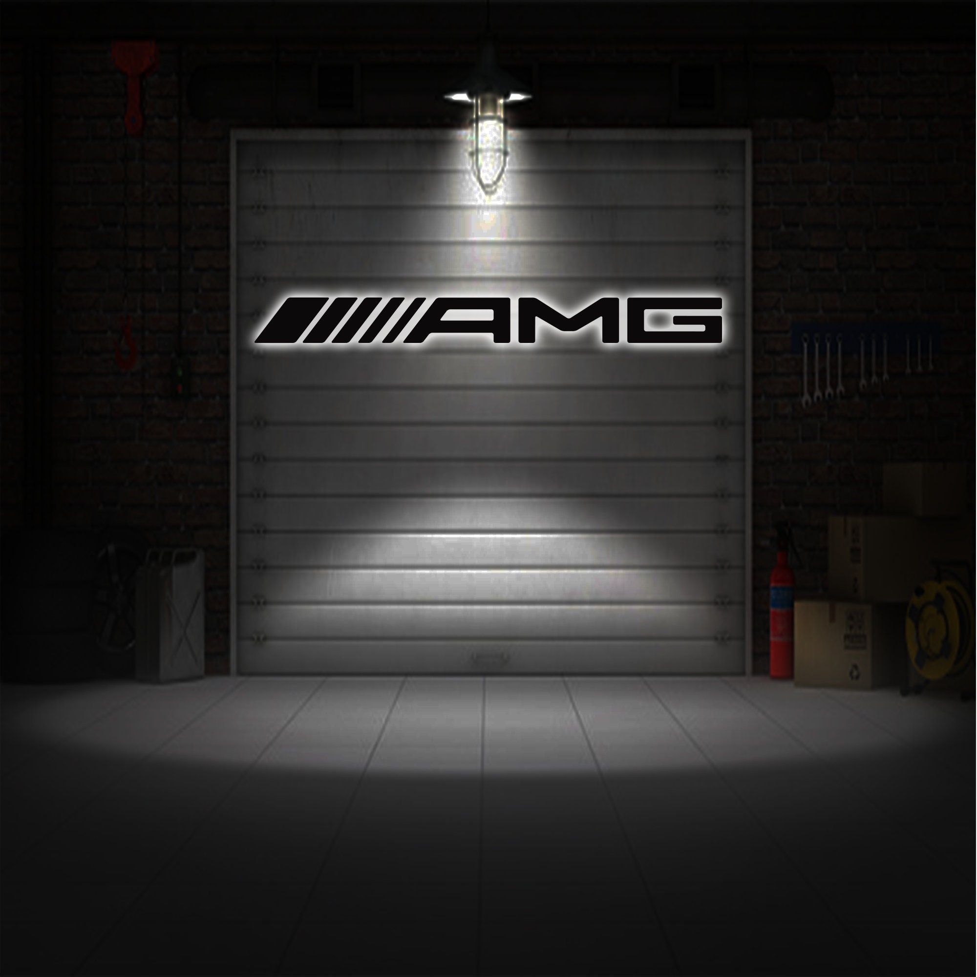 AMG Neon Sign, Mercedes Neon Sign, Brabus Neon Sign, 3D Neon Sign