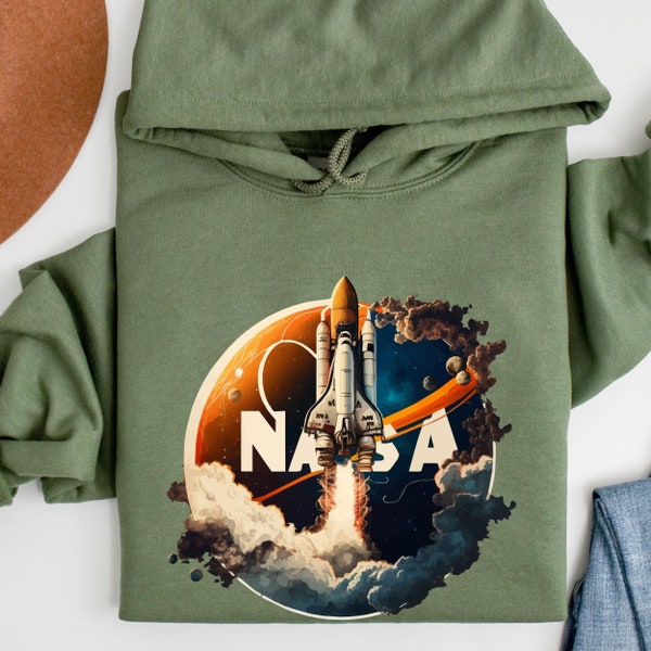 Nasa Hoodie I Vintage Nasa Shirt I Space Hoodie I Retro Nasa Hoodie I Nasa Rocket Hoodie I Retro Space Sweatshirt I Nasa Shirt