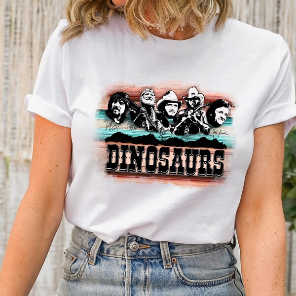 Merle Haggard, Hank Williams Jr, Johnny Cash, Country Legends T-shirt, Waylon Jennings T-shirt, Willie Nelson, Dinosaurs Shirt