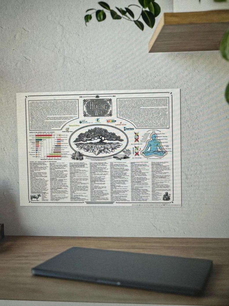 The Healing Web Chart (worldwide) 2 Page Digital Printable Etsy