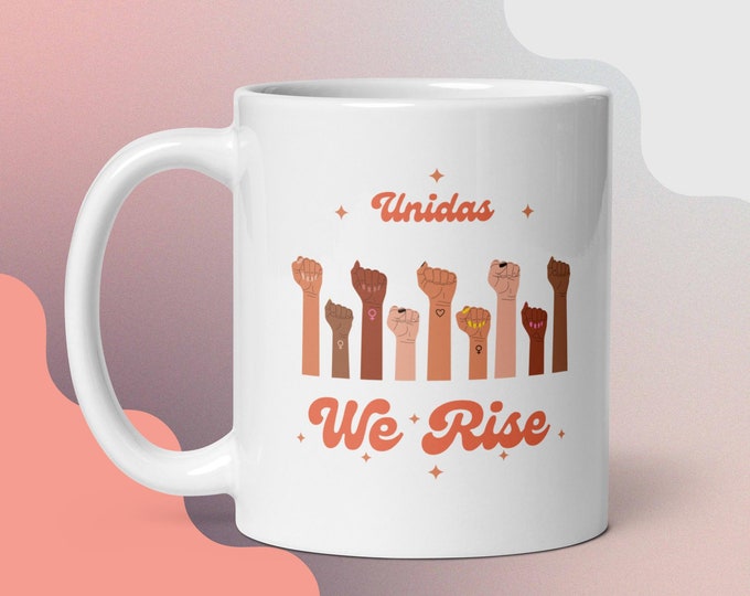 Unidas we Rise Cotton Canvas Ceramic Glossy Mug