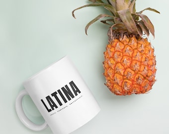Latina Mug, Mexican American Gifts, Spanglish Coffee Mugs,  Latinx Taza, Hispanic Heritage Month