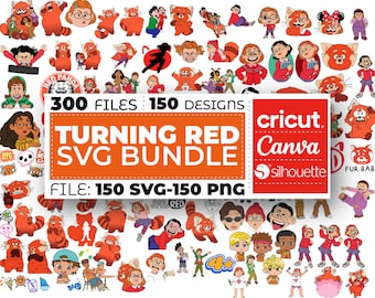 Turning Red Svg Bundle, Turning Red Png, Turning Red Clipart, Red Panda Svg, 4 Town Svg, Turning Red Birthday, Svg cricut, Instant Download