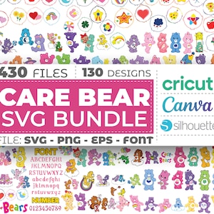 Care Bears Svg Bundle, Layered Design, Vector Files, SVG for Cricut, Clipart, Svg For Files, Care Bears Png, Instant Download, Silhouette