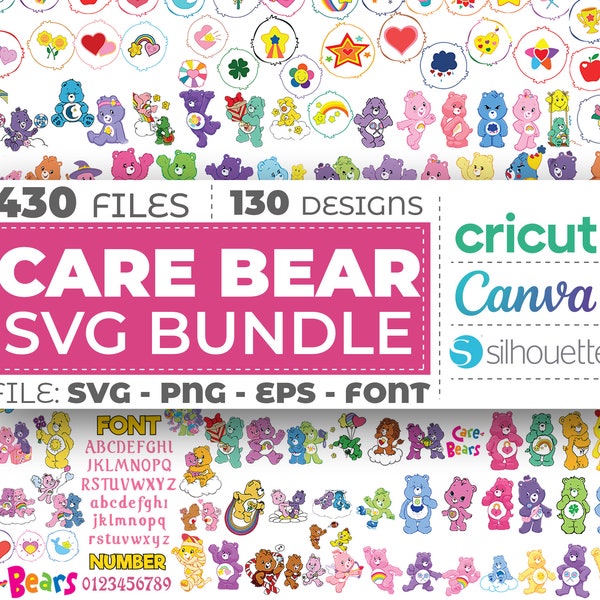 Glücksbären-Svg-Bundle, Schichtdesign, Vektordateien, SVG für Cricut, Clipart, Eps 10 für Dateien, Glücksbären Png, sofortiger Download, Silhouette