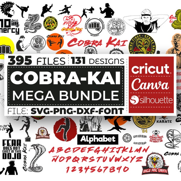 Cobra Kai Svg Bundle, Cobra Kai Png, Eagle Fang Svg, Karate Kid Svg, Cobra Svg, Kobra Kai Svg, Strike First, No Mercy Svg, Instant download