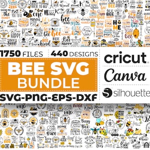 Bee Svg Bundle, Honeybee Svg, Honeycomb Svg, Bumble Bee Svg, Bee Happy Svg, Bee Kind Svg, Silhouette, Bee Svg Cut Files For Cricut, Bee Png