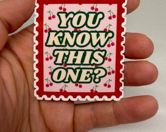 You Know This One Hockey Romance Sticker | Bookish Romance Sticker | Cherry Aesthetic Vinyl Sticker | Sports Romance Reader Gift