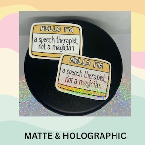 Humorvolle Logopädin Holographischer Aufkleber | Lustiges SLP-Geschenk zum Schulabschluss