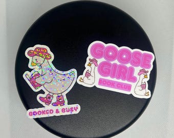 Funny Goose Book Club Stickers: Bookish Cowgirl Vinyl Decals