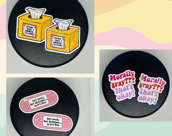 Bookish Kindle Stickers: Enemies to Lovers, Morally Gray Characters, Toxic Fictional Men, Waterproof Vinyl