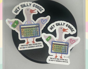 Silly Goose AAC Device Sticker: Speech Therapy Advocacy & Battery Reminder for Communication Support