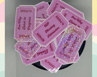 Speech Therapy Ticket Stickers | Funny SLP Gifts | Vinyl Decals for School Therapists